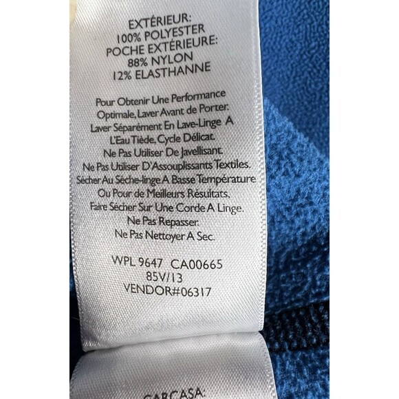 Eddie Bauer First Ascent 1/4 Zip Pullover Men's Tall XL Blue Polartec Fleece - Picture 9 of 13